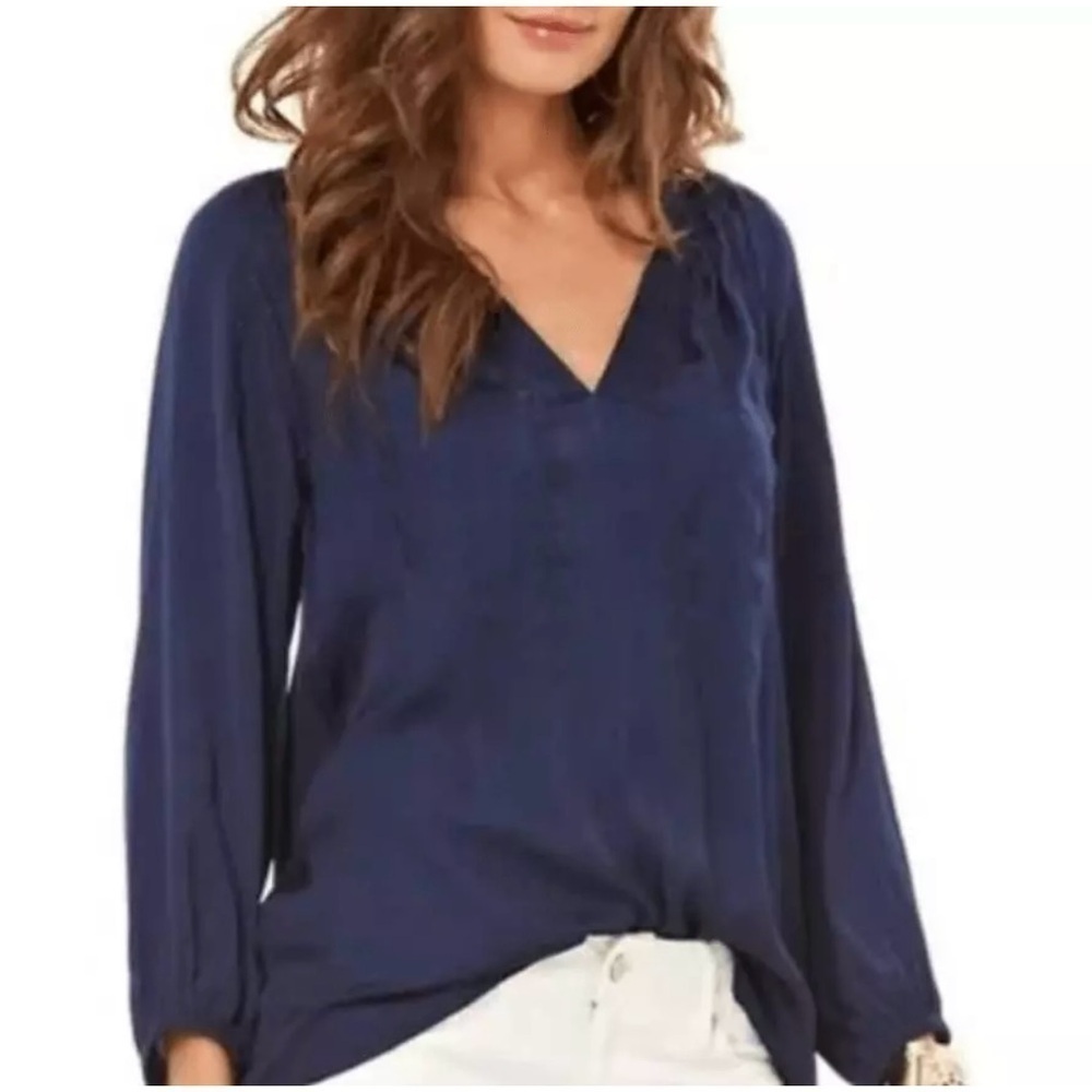 Lilly Pulitzer Navy Blue Embroidered Hollis Tunic